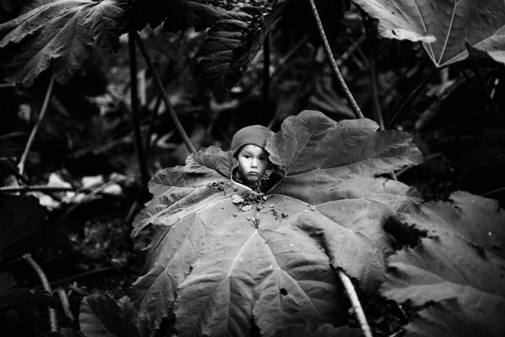 Large Leaf. Jessica fotar både med film och digitalt. Mycket i svartvitt, men hon gillar färg också, även om hon ofta är mer intresserad av formen än färgen. 