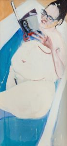 CHANTAL JOFFE, Love Letter 3, 2023. Olja på duk, 216x100 cm.